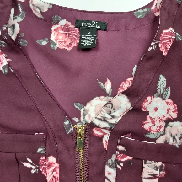 rue21 Floral Blouse / Dress Top - Picture 3 of 3
